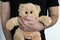 Childe abuse bear closeup help save protect help emotion