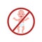 Childfree concept, vector illustration of child ban sign. Stop child isolation