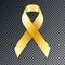 Childhood Cancer Awareness gold ribbon