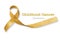 Childhood cancer awareness with gold ribbon symbolic color isolated with clipping path