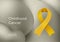 Childhood Cancer awareness month in September. Gold color ribbon Cancer Awareness Products.