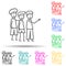 childhood friendship multi color style icon. Simple thin line, outline  of friendship icons for ui and ux, website or mobile