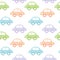 Childish background with cars for baby boy