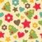 Childish Christmas seamless pattern with Christmas trees