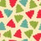 Childish Christmas seamless pattern with Christmas trees