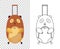 Childish cute bag in the form of a bear for trips. Wheeled child handle travel bag. Backpack for school children