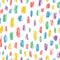 Childish doodles colorful seamless pattern