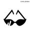 Childish eyeglasses icon editable symbol design