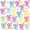 Childish patterns, with cute snails, for fabrics, wrappers, textile designs