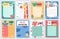 Childish planners. Cute nursery notebook sheets pack. Goal achievement and task planning pages with cute animals, moon