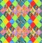 Childish seamless patchwork pattern. Fairy quilting design