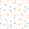 Childish seamless pattern with hand drawn dogs. Trendy cute doodle animals vector background. Perfect for kids apparel, fabric,