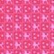 Childish seamless pattern of soft pink stylized contour dog and design elements. Dog breed poodle in frame pattern