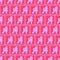 Childish seamless pattern of soft realistic pink contour dog design elements and page decoration. Dogs breed poodle set.