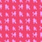 Childish seamless pattern of soft realistic pink contour dogs design elements for fabric. Dogs breed poodle set