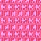 Childish seamless pattern of soft realistic pink contour dogs design elements and page decoration. Dogs breed poodle set