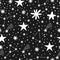 Childish seamless pattern with stars. Nursery baby sky background. Creative kids texture for fabric. Space