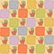 Childish seamless pattern with strollers