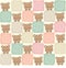 Childish seamless pattern with teddy bear