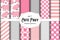 Childish set of seamless patterns Cute Piggy