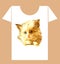 Childish t-shirt design with kitten