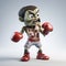 Childlike 3d Zombie Sprite With Boxing Gloves - Avocadopunk Style