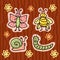 Childlike insect stickers