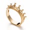 Childlike Simplicity Intricately Detailed Gold Crown Ring