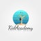 Children Academy tree vector logo design,kid academy icon