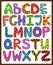 Children Alphabet With Cartoon Capital Letters.