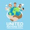 Children around the globe celebrating united nations day