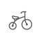 Children bicycle line icon.