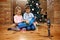 Children bloggers, blog at christmas tree