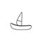 children boat line icon. Element of toys icon for mobile concept and web apps. Thin line children boat line icon can be used for