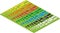 Children brick toy simple colorful bricks on green pad