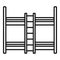 Children bunk bed icon, outline style