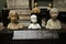 Children busts made by Andrea della Robbia and exposed at the V&A Museum in London