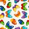 Children butterfly seamless pattern