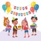 Children celebrating a birthday party
