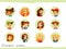 Children characters avatars illustration of cartoon boy and girl kids icons for for social network chat user profile