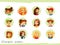 Children characters avatars vector illustration of cartoon boy and girl kids icons for for social network chat user