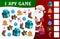 Children Christmas I spy educational game template