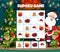 Children Christmas sudoku puzzle game vector