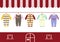 Children clothes shop ,shops and stores icons,Vector illustration