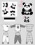 children clothing panda pattern