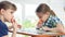 Children collect puzzles and snack on carrots