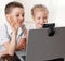 Children communicate with online