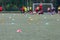 Children competing on school sports day