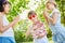 Children congratulate birthday child on birthday