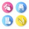 Children creativity toys flat design long shadow glyph icons set